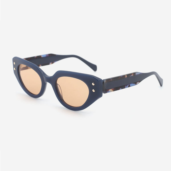 Cat Eye Laminated Acetate Female Sunglasses 24A8166