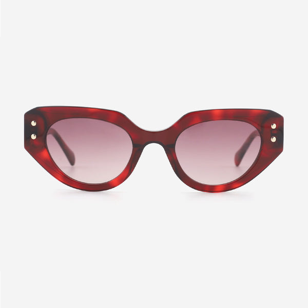 Cat Eye Laminated Acetate Female Sunglasses 24A8166