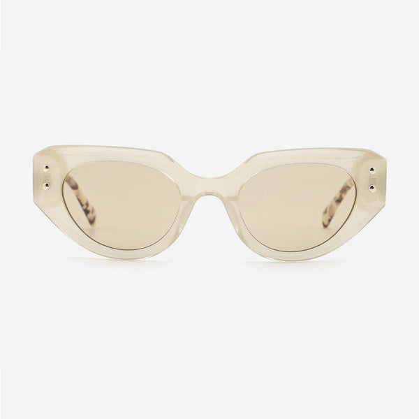 Cat Eye Laminated Acetate Female Sunglasses 24A8166