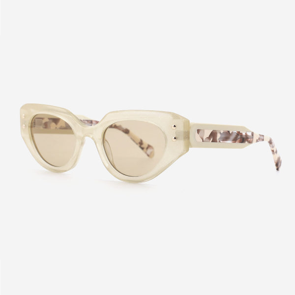 Cat Eye Laminated Acetate Female Sunglasses 24A8166