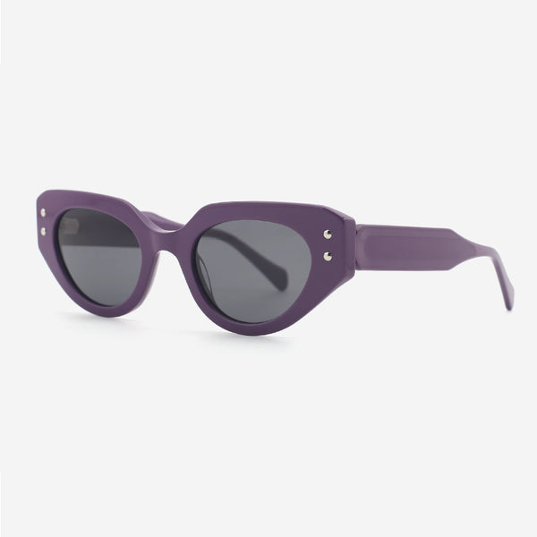 Cat Eye Laminated Acetate Female Sunglasses 24A8166