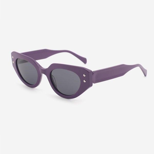 Cat Eye Laminated Acetate Female Sunglasses 24A8166