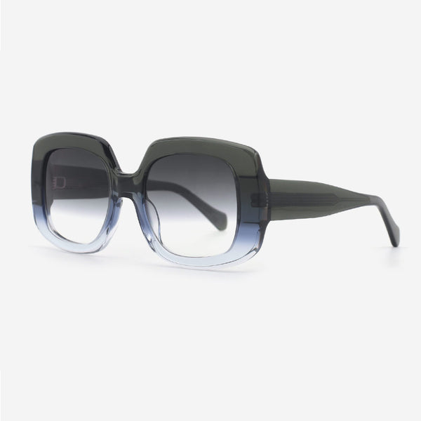 Retro Square Acetate Unisex Sunglasses 24A8168