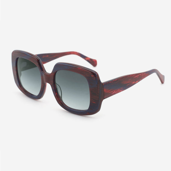 Retro Square Acetate Unisex Sunglasses 24A8168