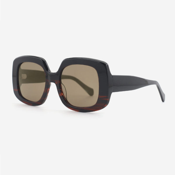 Retro Square Acetate Unisex Sunglasses 24A8168