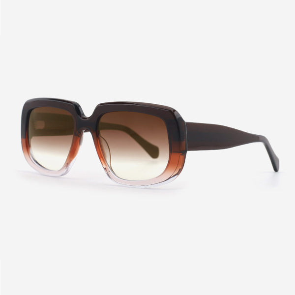 Retro Square Acetate Unisex Sunglasses 24A8170