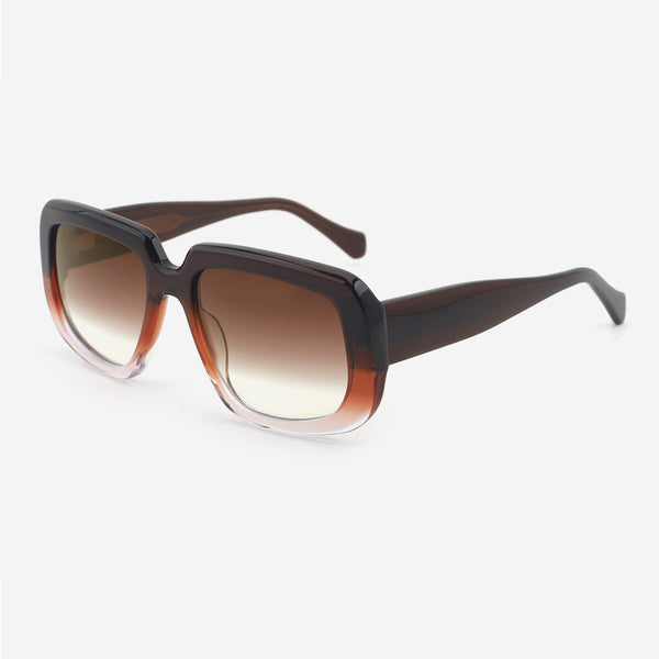 Retro Square Acetate Unisex Sunglasses 24A8170