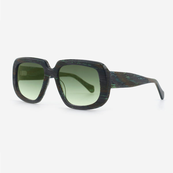 Retro Square Acetate Unisex Sunglasses 24A8170