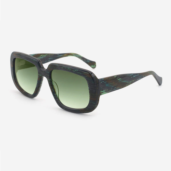 Retro Square Acetate Unisex Sunglasses 24A8170