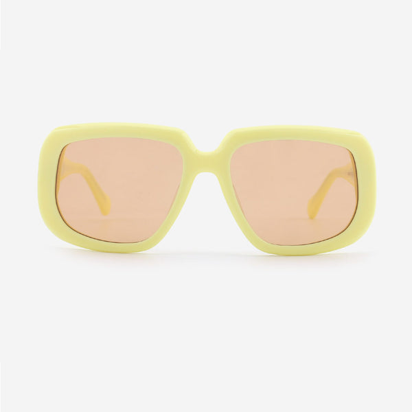 Retro Square Acetate Unisex Sunglasses 24A8170