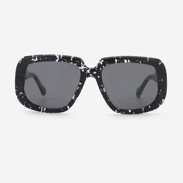 Retro Square Acetate Unisex Sunglasses 24A8170