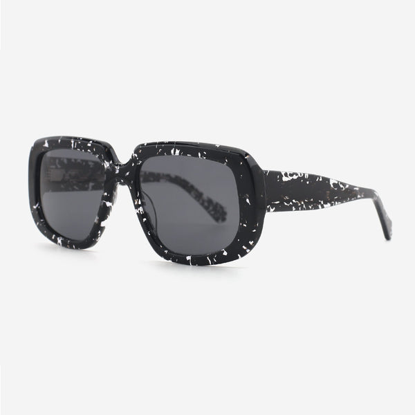 Retro Square Acetate Unisex Sunglasses 24A8170