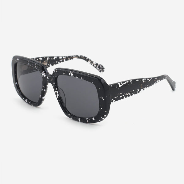 Retro Square Acetate Unisex Sunglasses 24A8170