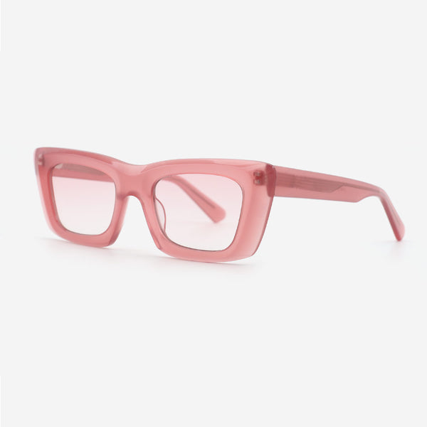 Square Cat Eye Bevel Acetate Women's Sunglasses 24A8187