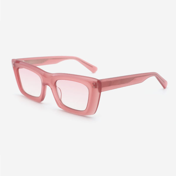 Square Cat Eye Bevel Acetate Women's Sunglasses 24A8187