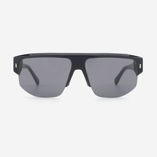 Aviator Acetate And Metal Combined Unisex Sunglasses 24A8191