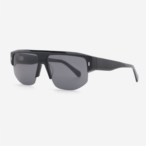 Aviator Acetate And Metal Combined Unisex Sunglasses 24A8191