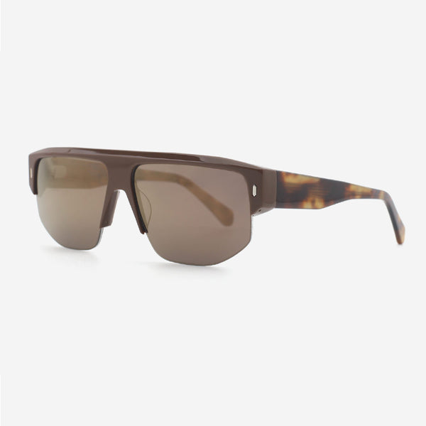 Aviator Acetate And Metal Combined Unisex Sunglasses 24A8191