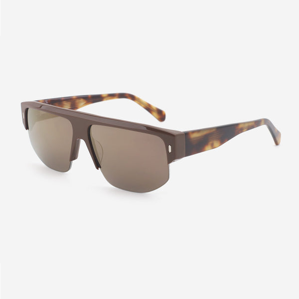 Aviator Acetate And Metal Combined Unisex Sunglasses 24A8191