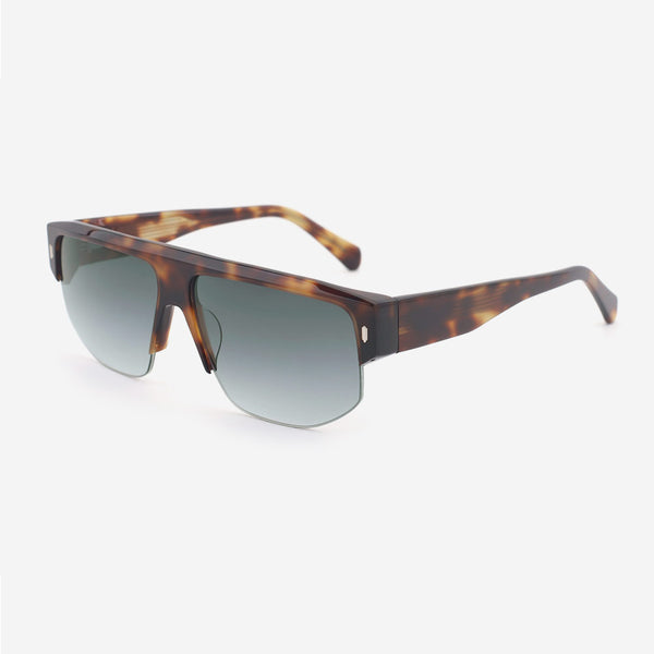 Aviator Acetate And Metal Combined Unisex Sunglasses 24A8191