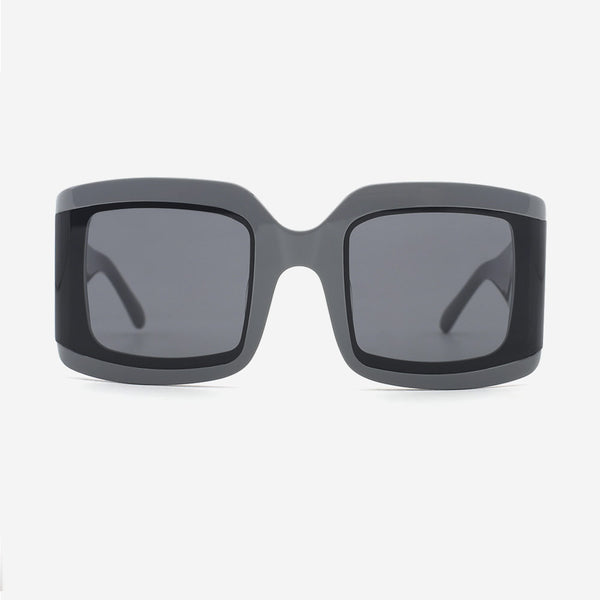 Rectangle Oversize Acetate Unisex Sunglasses 24A8235