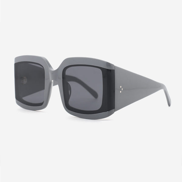 Rectangle Oversize Acetate Unisex Sunglasses 24A8235