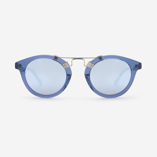 Round Acetate And Metal Combined Female Sunglasses 24A8257