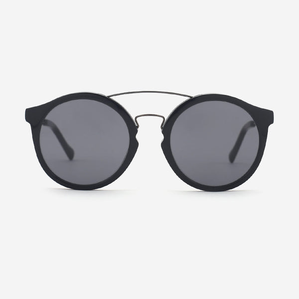 Cat Eye Acetate And Metal Combined Female Sunglasses 24A8259