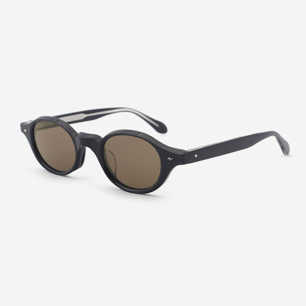 Retro Oval Acetate Unisex Sunglasses 24A8278