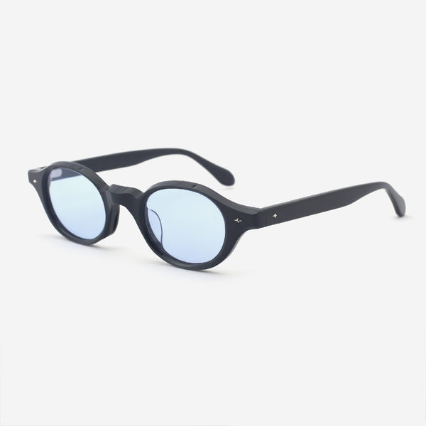 Retro Oval Acetate Unisex Sunglasses 24A8278