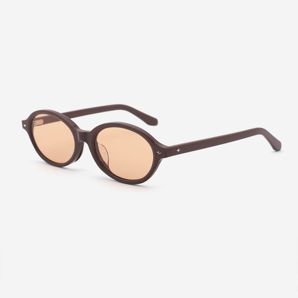 Retro Oval Acetate Female Sunglasses 24A8280