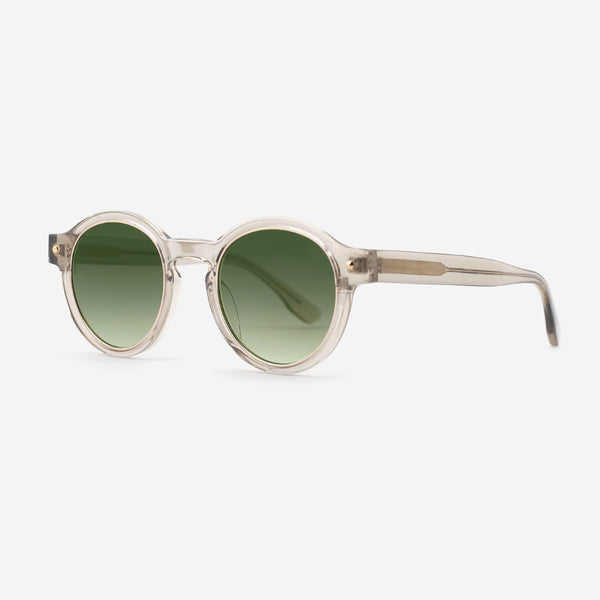 Round Acetate And Metal Combined Female Sunglasses 24A8285