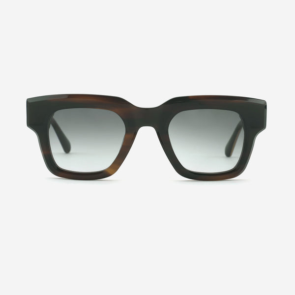 Retro Square Thick Acetate Unisex Sunglasses 24A8300