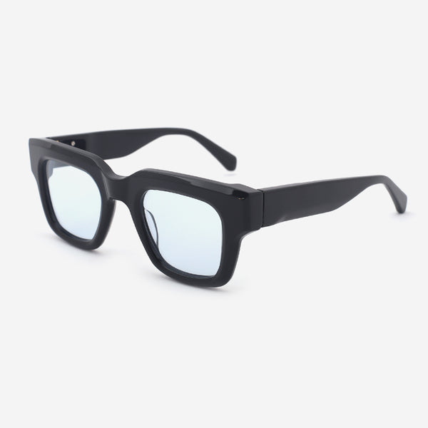 Retro Square Thick Acetate Unisex Sunglasses 24A8300