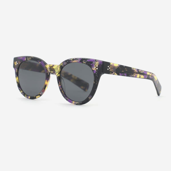 Round Acetate Unisex Sunglasses 25A8031