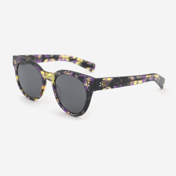 Round Acetate Unisex Sunglasses 25A8031