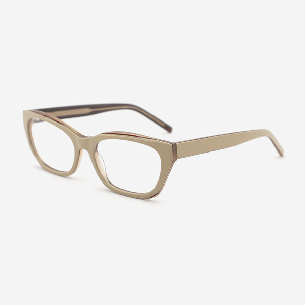 Cat Eye Bevel Acetate Women's Optical Frames 25A3139