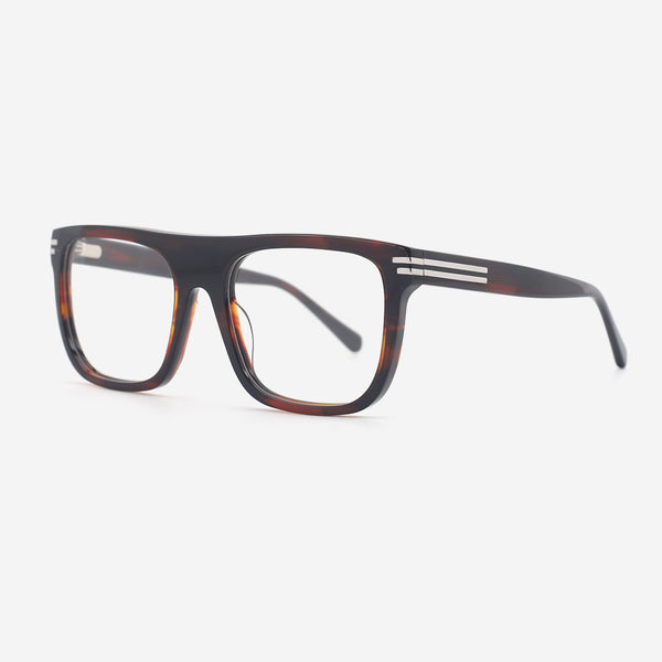 Aviator Flat Top Acetate Unisex Optical Frames 25A3175
