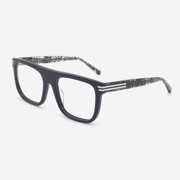 Aviator Flat Top Acetate Unisex Optical Frames 25A3175