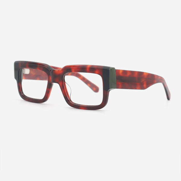 Thick Rectangle Acetate Unisex Optical Frames 25A3182