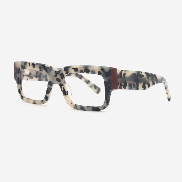Thick Rectangle Acetate Unisex Optical Frames 25A3182