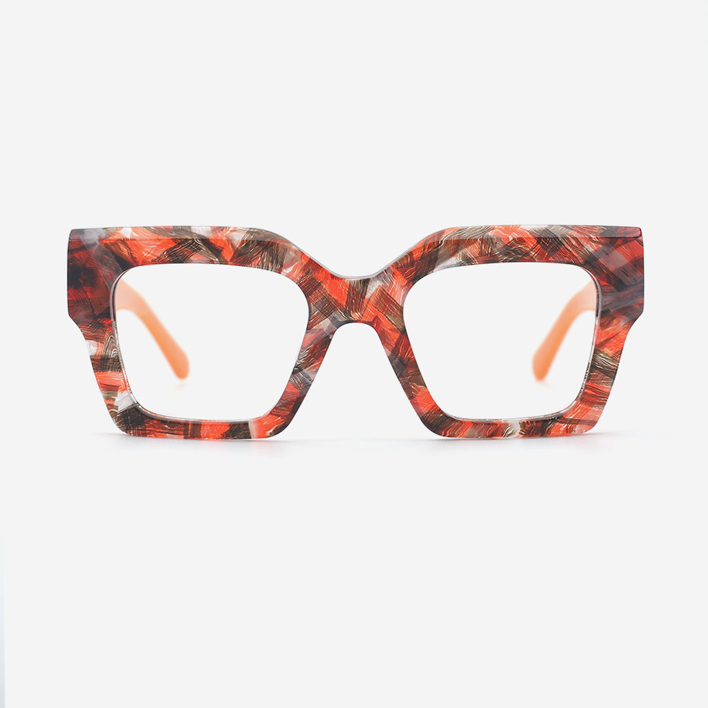 Square Thick Bevel Acetate Unisex Optical Frames 25A3183