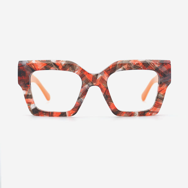 Square Thick Bevel Acetate Unisex Optical Frames 25A3183