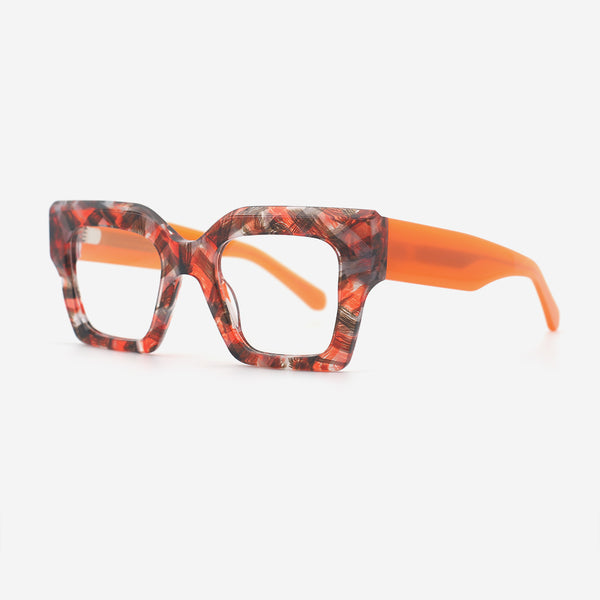 Square Thick Bevel Acetate Unisex Optical Frames 25A3183