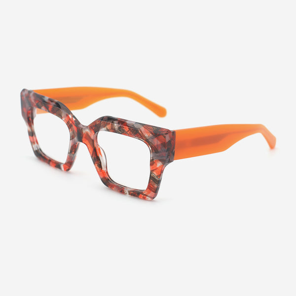 Square Thick Bevel Acetate Unisex Optical Frames 25A3183