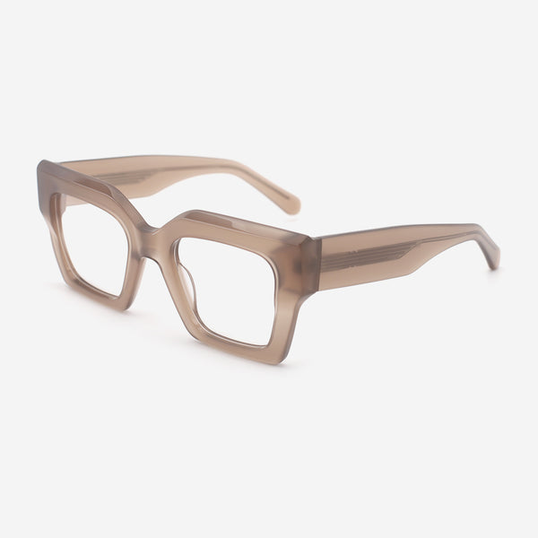 Square Thick Bevel Acetate Unisex Optical Frames 25A3183