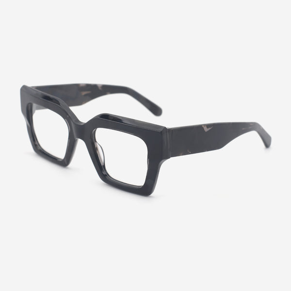 Square Thick Bevel Acetate Unisex Optical Frames 25A3183