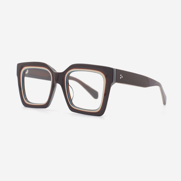 Sqaure Bevel Acetate Women's Optical Frames 25A3186