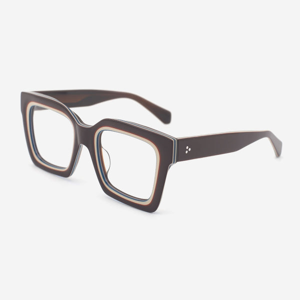 Sqaure Bevel Acetate Women's Optical Frames 25A3186