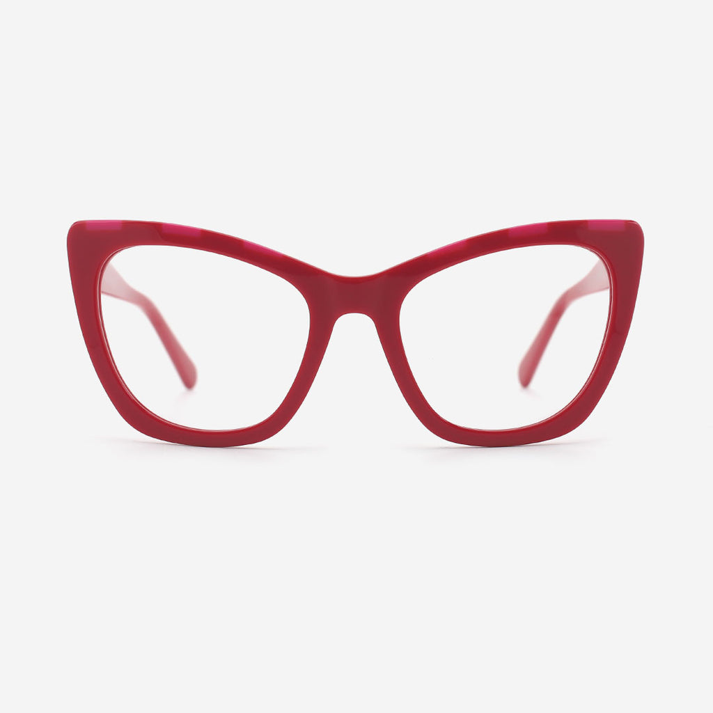 Cat Eye Laminated Acetate Female Optical Frames 25A3189